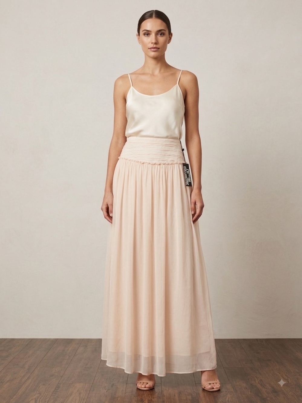 NWT Elegant Blush Maxi Skirt